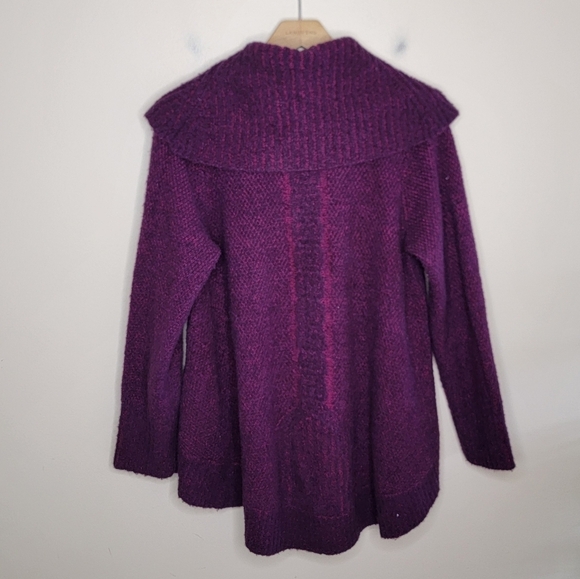 NWT Anthropologie Angel of the North | Burgundy Cowl Neck Sweater Size Medium - Picture 8 of 8